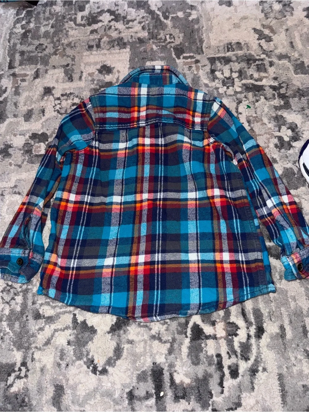 OshKosh B'gosh Teal & Navy Plaid Button-Down Shirt